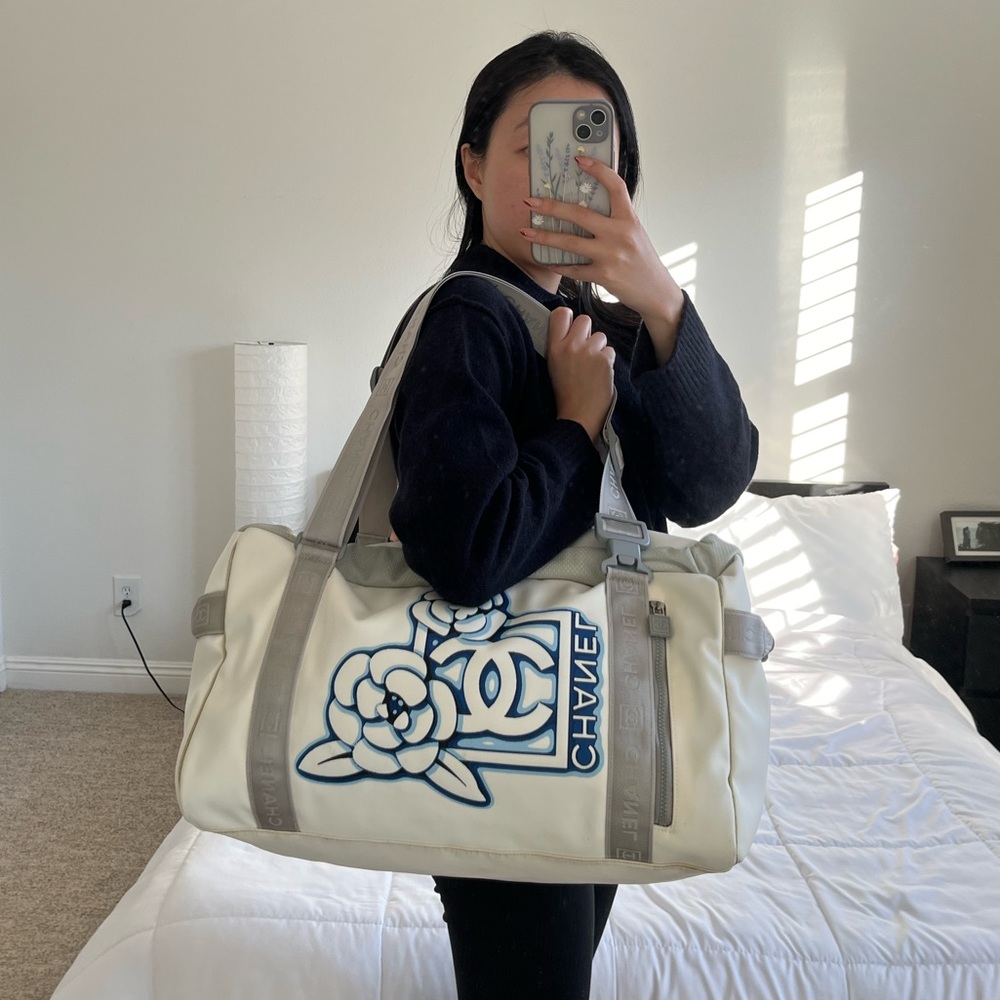 Chanel Sports Camellia Duffle Bag - Picture 14 of 16